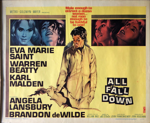 all fall down 1962 display sheet, rolled